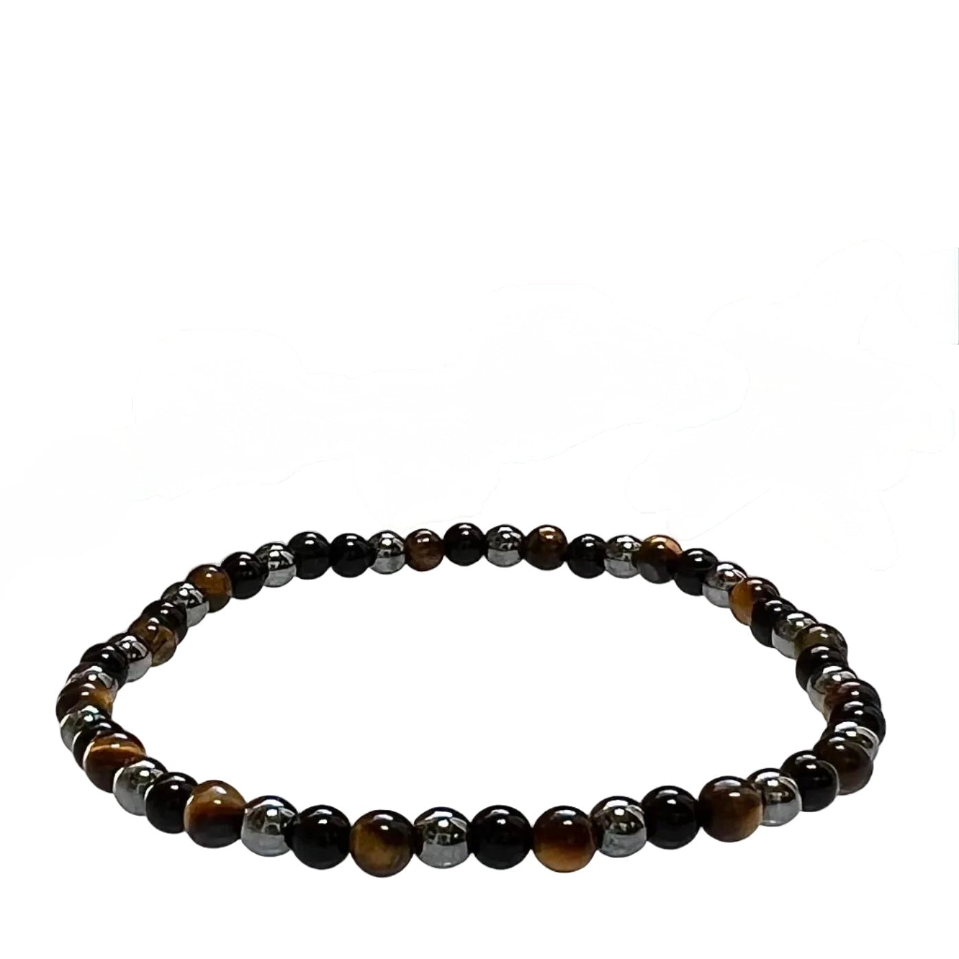Tiger Eye, Black Onyx & Hematite Crystal Bracelet