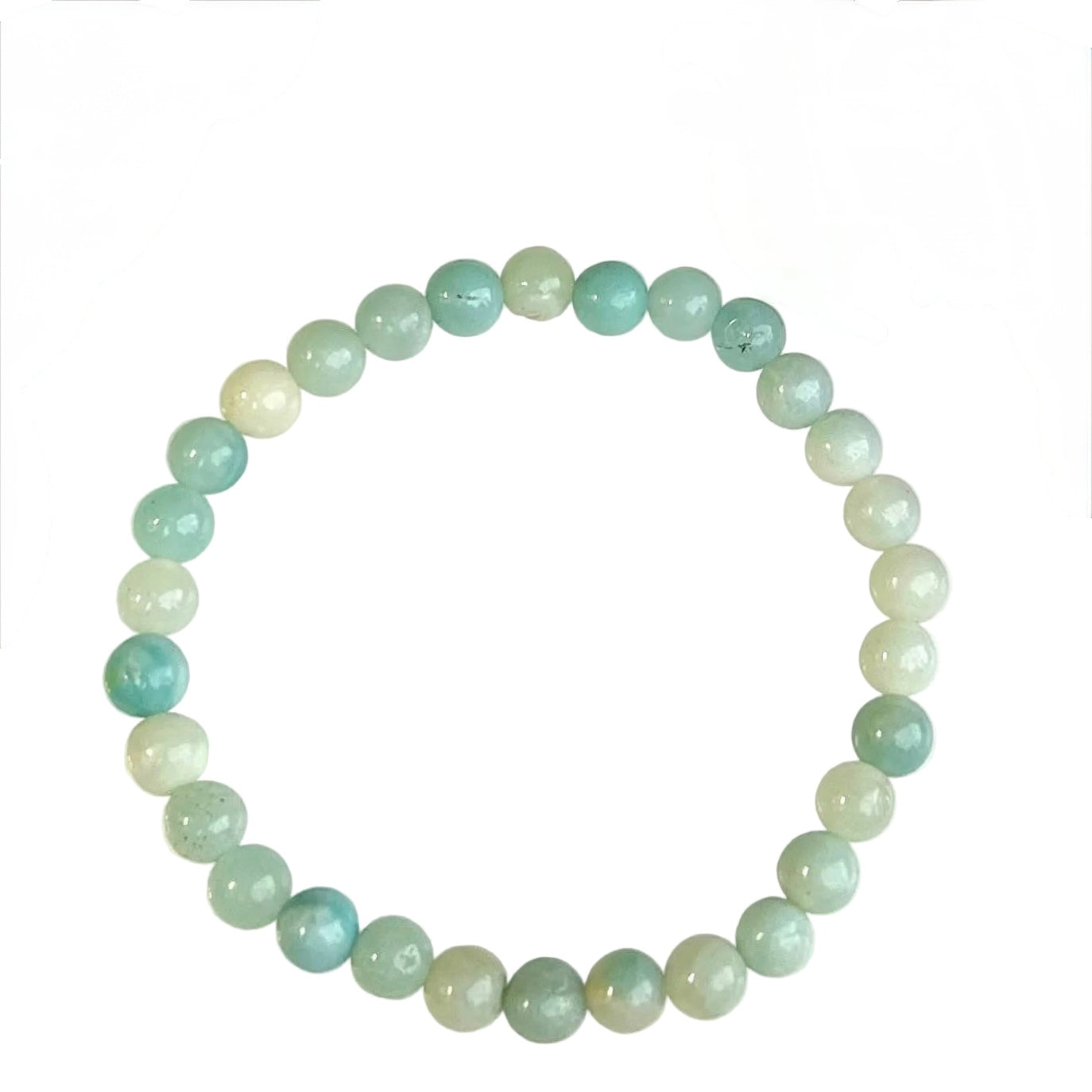 Amazonite Sky Blue Quartz Crystal Bracelet