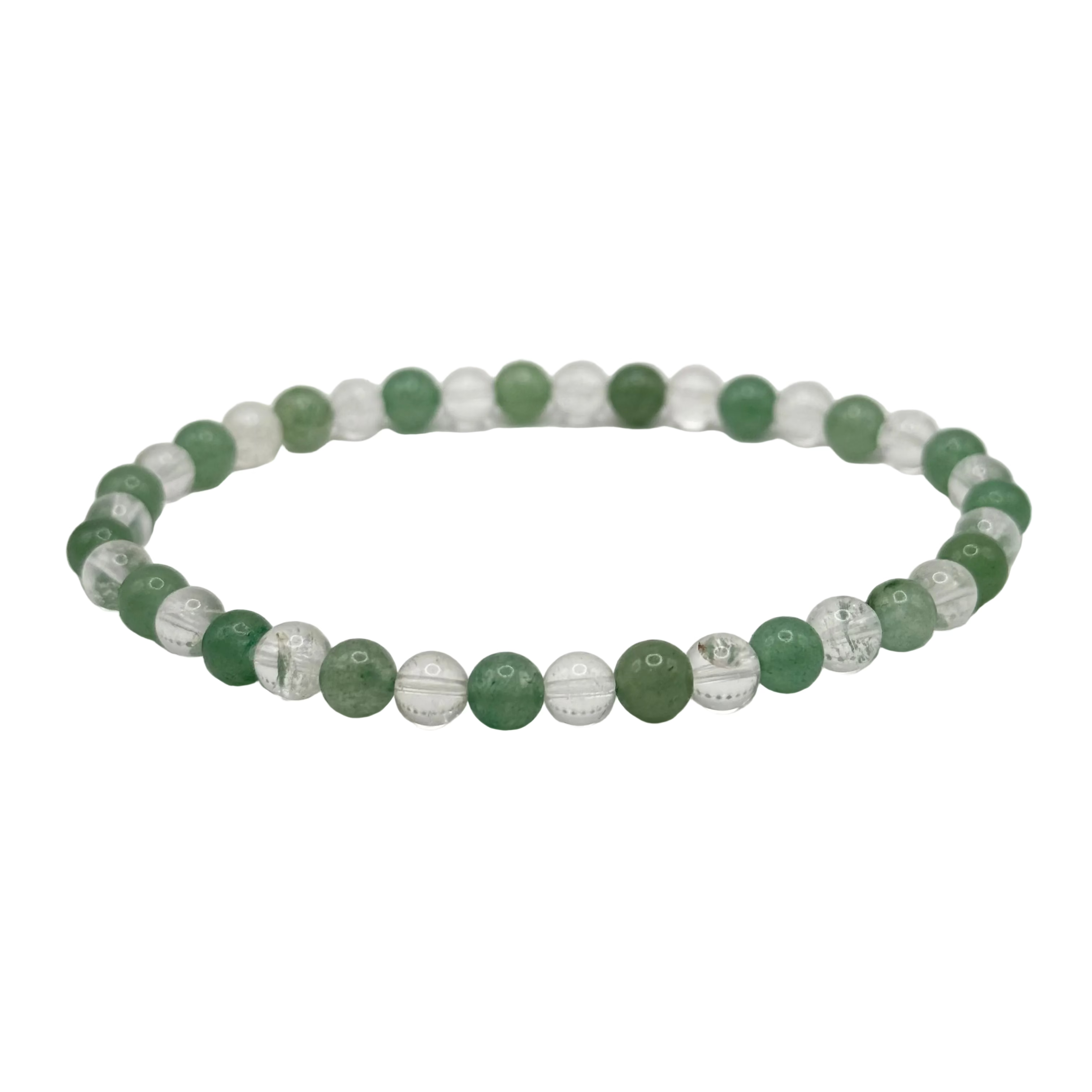 Green Aventurine & Clear Quartz Crystal Anklet