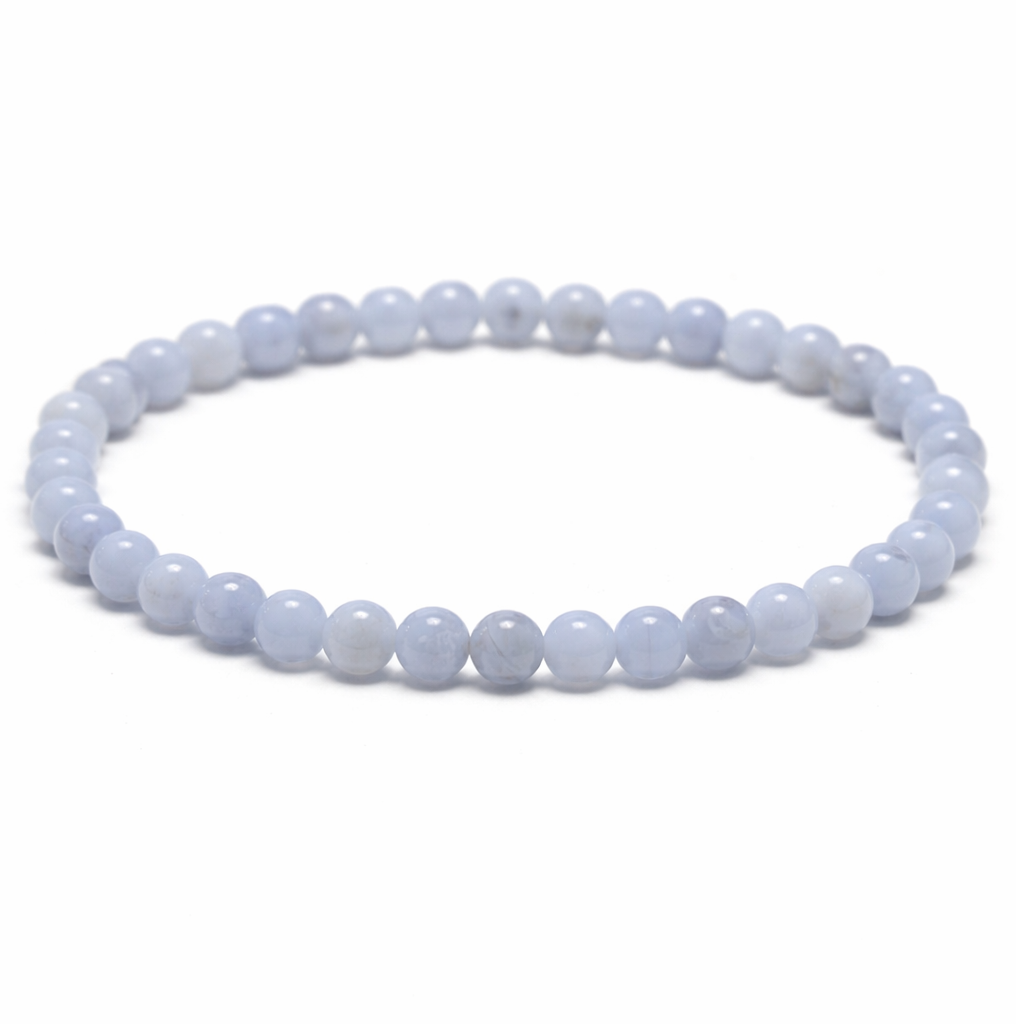 Blue Lace Agate Crystal Anklet